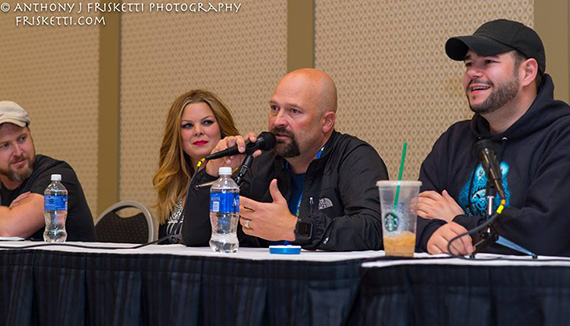 Jason Hawes of Ghost Hunters speaking during a panel at Rhode Island Comic Con.