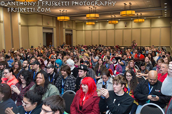 The crowd during the Ghost Hunters and Ghost Facers panel at Rhode Island Comic Con.