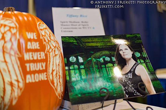 Spirit Medium Tiffany Rice's booth at the Rhode Island Comic Con.