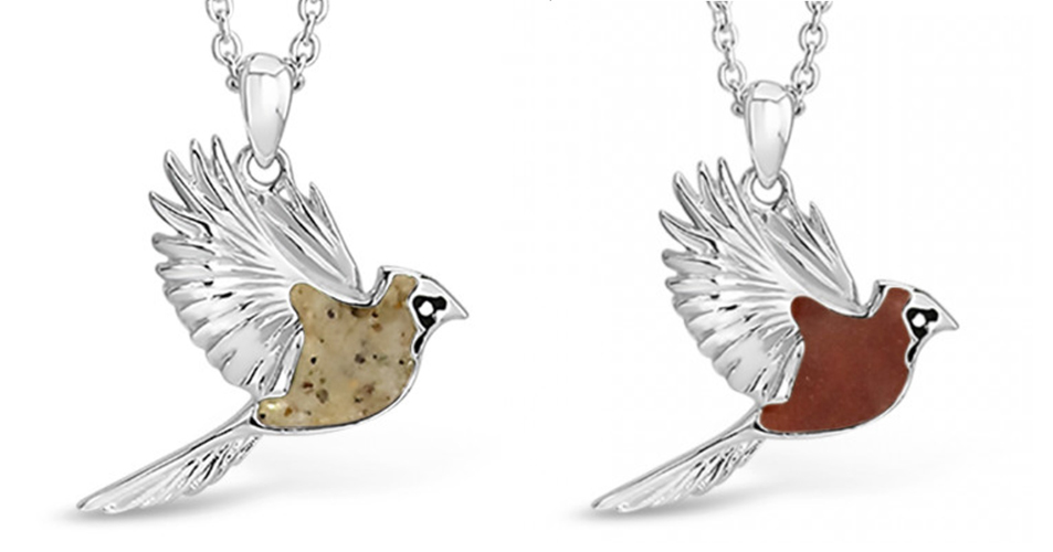 Cardinal Necklaces by Spirit Medium Tiffany Rice, available at Dune Jewelry.